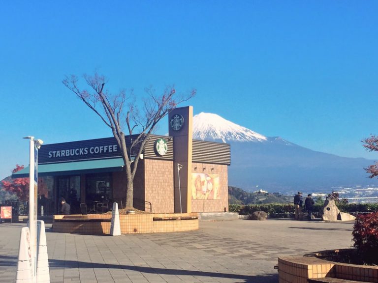 【富士川SA(下り)】日本一富士山がきれいに見えるサービスエリアへ行ってきた スタバもあるよ！ 高速道路 SA